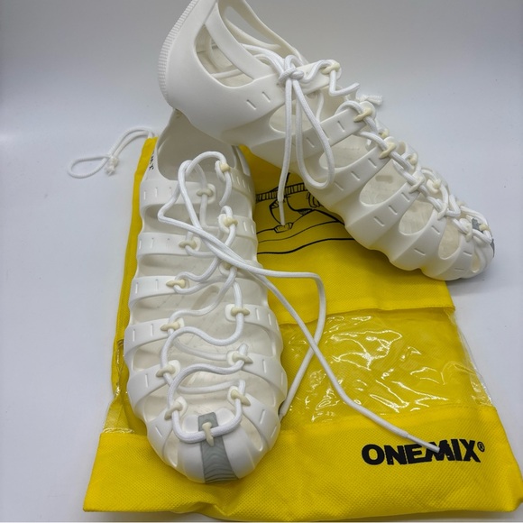 onemix mens Outdoor Water Hiking shoes, White, EU 45, US M12 - Picture 1 of 5